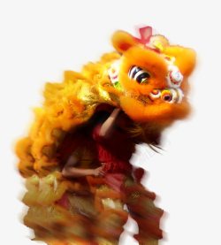 春节节日元素舞狮子素材