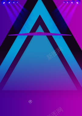 几何灯光三角形紫色背景素材背景