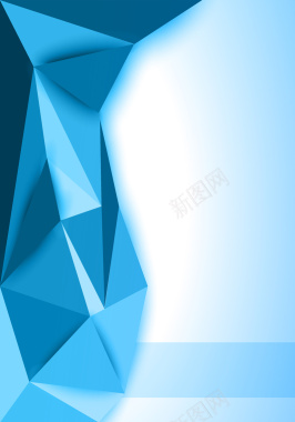 蓝色几何不规则商务封面背景背景