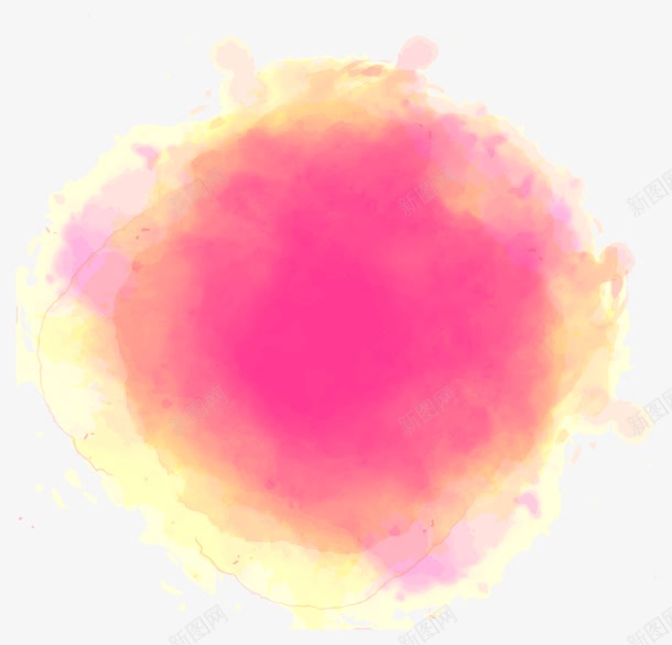 粉色水彩晕染效果png免抠素材_88icon https://88icon.com 矢量素材 粉红色 水彩涂鸦 晕染效果 新年标题框 矢量