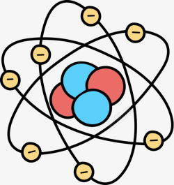 矢量原子模型图案素材