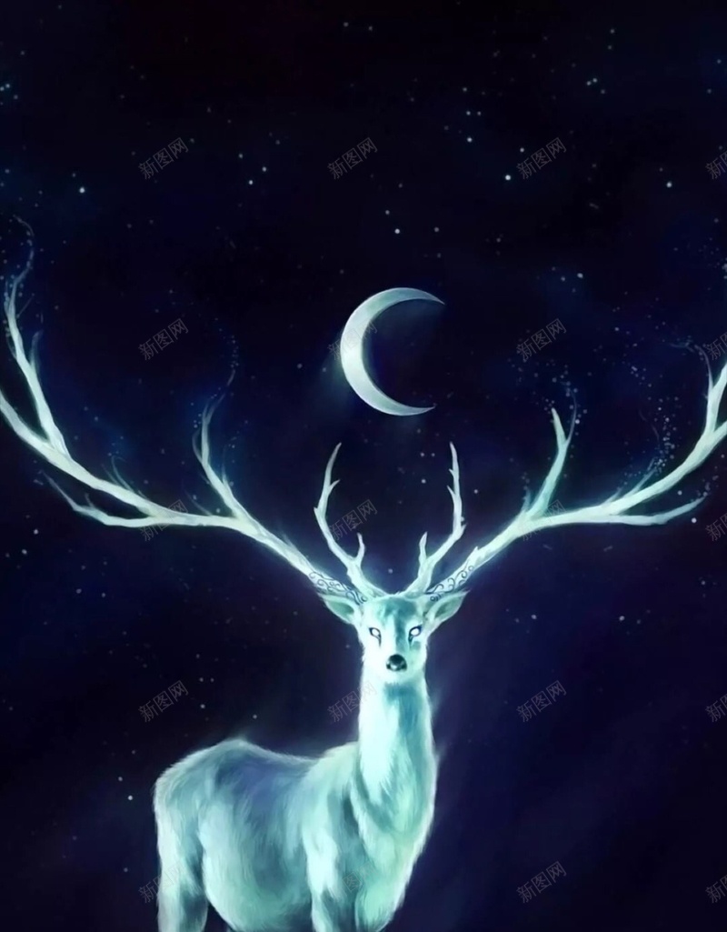 梦幻星空鹿H5背景jpg设计背景_88icon https://88icon.com 鹿 月亮 动漫 彩色 星空 梦幻 H5 h5 星云 星海 星际 卡通 童趣 手绘