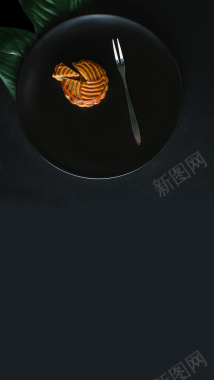 中国传统节日月饼H5背景背景