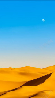 蓝天下的沙漠H5背景背景