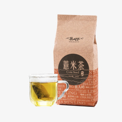 薏米茶包装平面广告素材