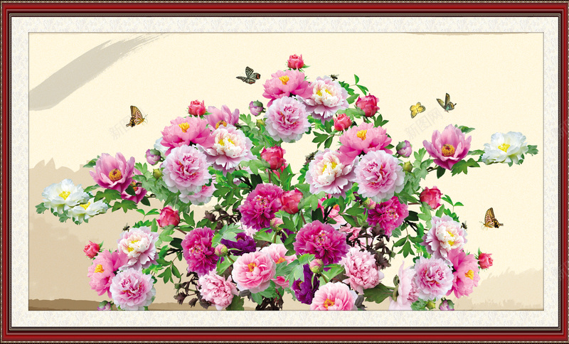 花开富贵海报背景素材psd设计背景_88icon https://88icon.com 国画 富贵图 富贵花开 富贵荣华 工笔画 报喜图 牡丹 牡丹图 牡丹花 粉色富贵花免扣 花开富贵 花鸟画 风景画