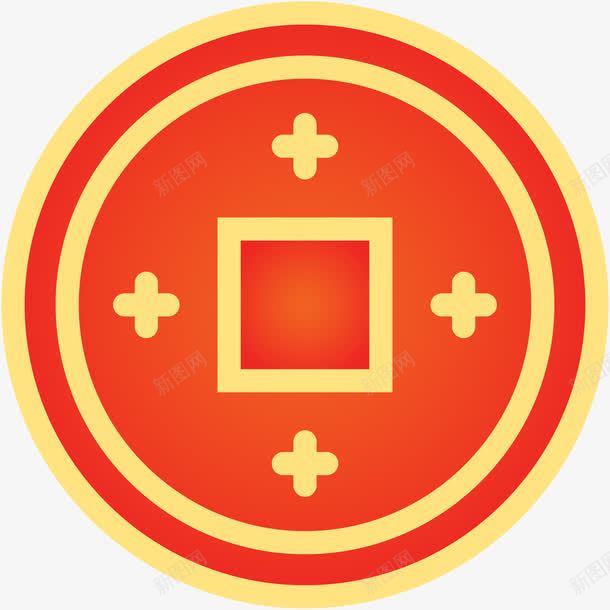 中国风新年装饰矢量铜钱素材png免抠素材_88icon https://88icon.com 中国风 装饰图案 新年 矢量图 铜钱 矢量装饰
