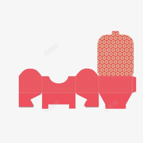 粉红色可爱包装盒展开图png免抠素材_88icon https://88icon.com 包装盒 展开图 平面图 粉红色 可爱 包装盒展开图