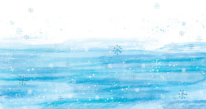 蓝色手绘雪花背景背景