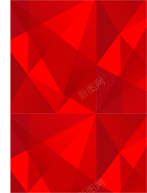 红色几何矢量海报背景素材背景