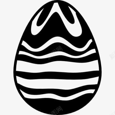 复活节彩蛋设计的不规则的线条图标图标
