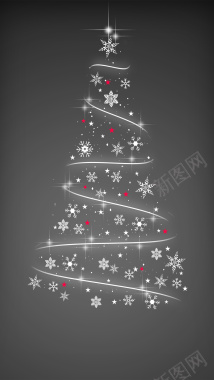 圣诞节创意圣诞树H5渐变背景psd下载背景