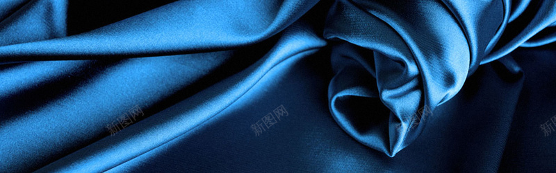 蓝色丝绸背景背景