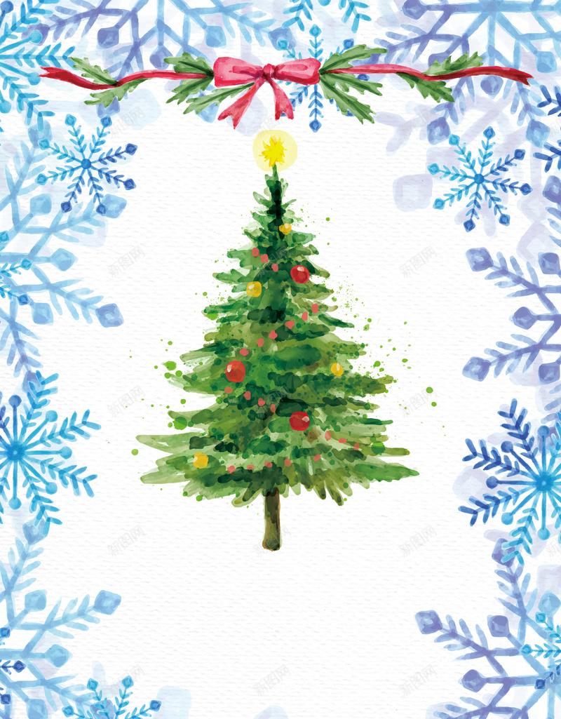 圣诞树手绘图案海报psd设计背景_88icon https://88icon.com 海报背景 圣诞节 元旦 冬天 暖冬 促销海报 圣诞树 卡通 童趣 手绘