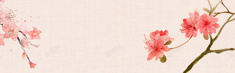 女装旗袍梅花水墨画banner促销jpg设计背景_88icon https://88icon.com 女装 旗袍 梅花 水墨画 banner 促销 电商 淡粉色