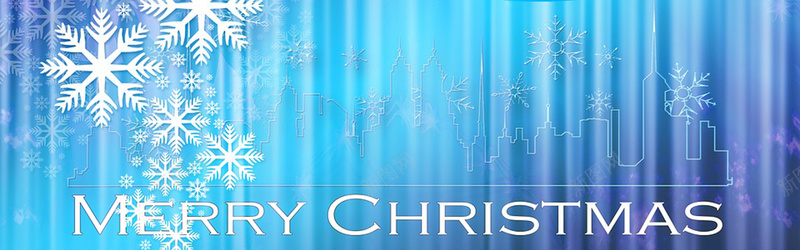 浅蓝色圣诞节贺卡横幅背景素材背景