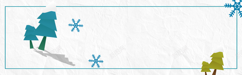 蓝色简约冬至雪花bannerpsd设计背景_88icon https://88icon.com 矢量形状 麋鹿素材 围巾 树木 纯净 几何形状素材 白色背景 简约大气 冬季背景 冬至 立冬背景 电