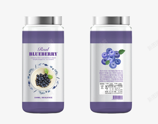 蓝莓果汁饮品包装瓶png免抠素材_88icon https://88icon.com 瓶子 包装瓶 蓝莓果汁 质感包装瓶 设计感 正面反面 平面 创意包装