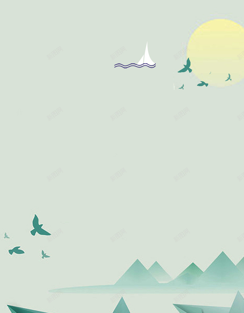 远方小船青春梦想psd设计背景_88icon https://88icon.com 小船 梦想 眺望 远方 青春 明月 山峰 山水 月亮