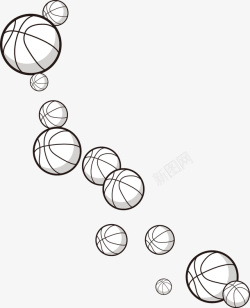 篮球矢量免抠装饰图案素材