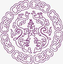 浅紫色花纹背景浅紫色中国传统花纹图案背景高清图片