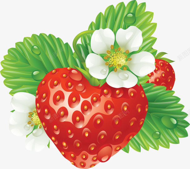 矢量草莓图片pngpng免抠素材_88icon https://88icon.com 草莓 大草莓 带叶子草莓 水果