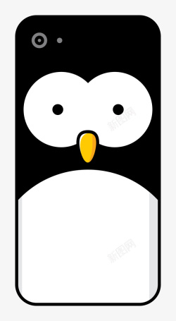企鹅图案卡通手绘企鹅手机壳图案高清图片