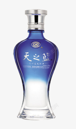 蓝色经典天之蓝天之蓝酒瓶装饰图案高清图片