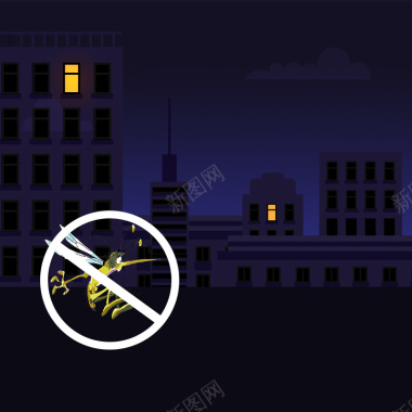 夜晚防蚊液蚊香PSD分层主图背景素材背景