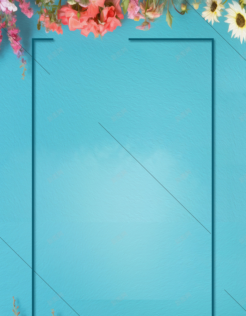 蓝色初夏新品发布背景海报jpg设计背景_88icon https://88icon.com 蓝色 花边 线条 女 花 时尚 线条感 设计感 新品广告 夏初 背景素材