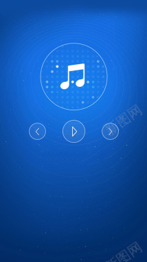 音乐素材蓝色H5背景素材背景