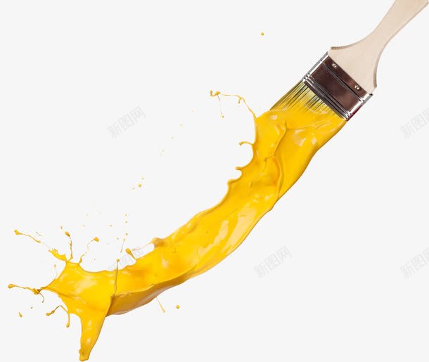 刷黄色油漆素材图片png免抠素材_88icon https://88icon.com 刷子 刷漆 漆点 油漆素材 装修 漆点效果图