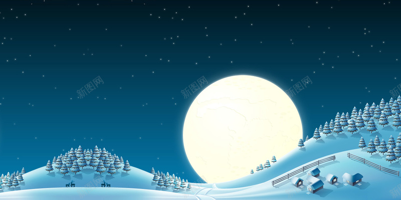 美丽雪景背景jpg设计背景_88icon https://88icon.com 月亮 雪 雪景 雪季 大雪 摄影 风景