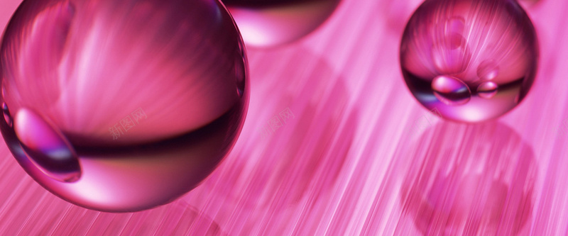 粉色线条玻璃球质感圆洞背景