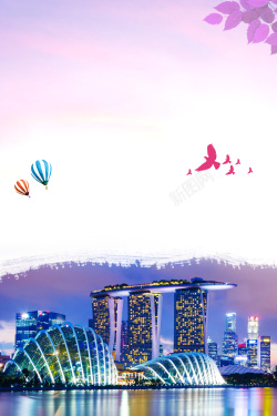 迪拜城市迪拜风光签证旅游度假海报背景素材高清图片
