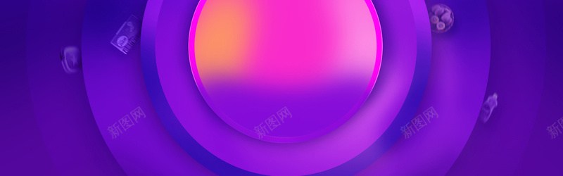 紫色圆圈促销背景