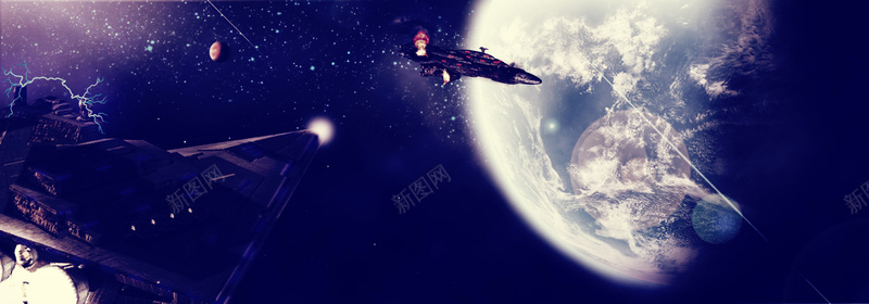 宇宙探索背景jpg设计背景_88icon https://88icon.com 海报banner 横幅背景 地球 大气 宇宙 全屏banner背景