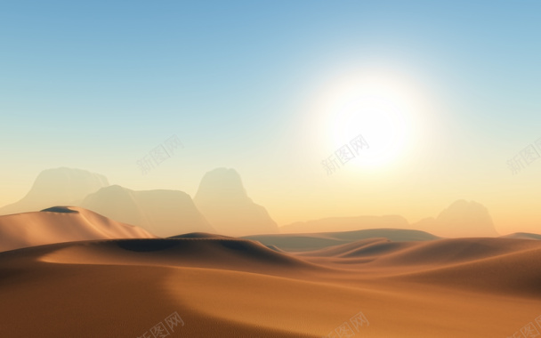 沙漠风景旅游平面广告背景
