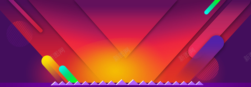 紫色炫彩几何激情活动背景背景
