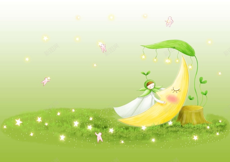 梦幻清新童话精灵月亮海报背景模板psd设计背景_88icon https://88icon.com 海报背景模板 梦幻 清新 童话 精灵 月亮 海报背景 幼儿园壁画 幼儿教育 星星