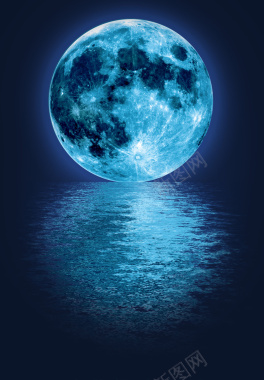 蓝月亮海报背景素材背景