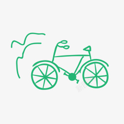 自行车行走素材图案素材