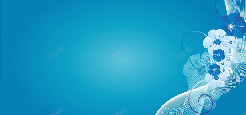 手绘花纹花样线条背景图eps设计背景_88icon https://88icon.com 艺术花卉 彩绘 渐变 花纹 蓝色 海报banner 卡通 童趣 手绘