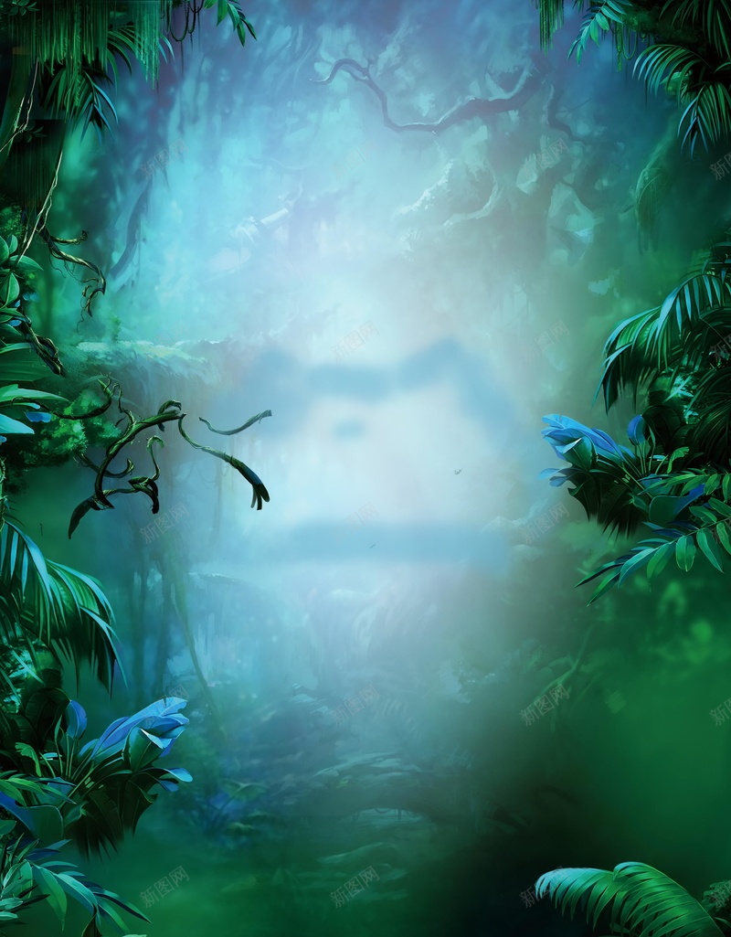 时尚唯美丛林探险jpg设计背景_88icon https://88icon.com 探险游戏 通关游戏 儿童拓展 丛林大冒险 户外拓展 打通过 拓展训练 丛林欢乐谷 平面设计 分层文件 PSD源文件 150PPI