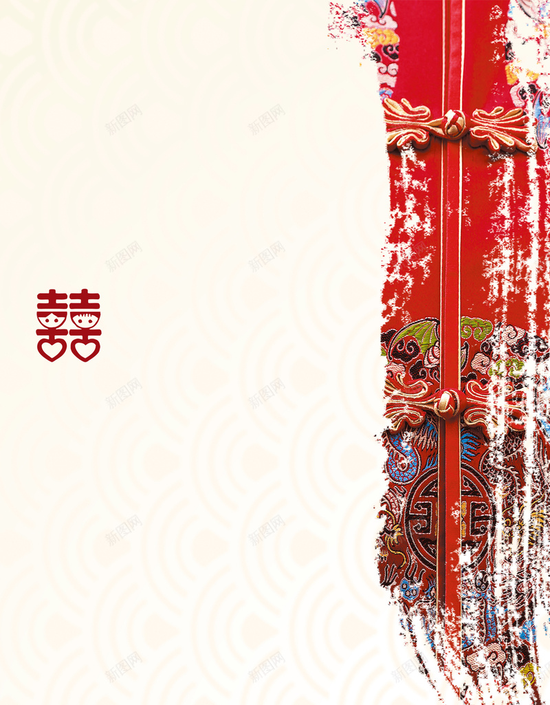 婚宴促销海报psd设计背景_88icon https://88icon.com 中国风 促销 婚宴 水墨 笔刷 简约 大气