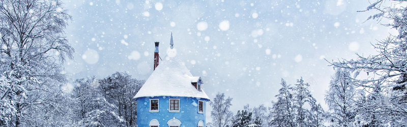 冬季城堡背景jpg设计背景_88icon https://88icon.com 横幅背景 冬季 城堡 树林 白雪 全屏banner背景 卡通 童趣 手绘