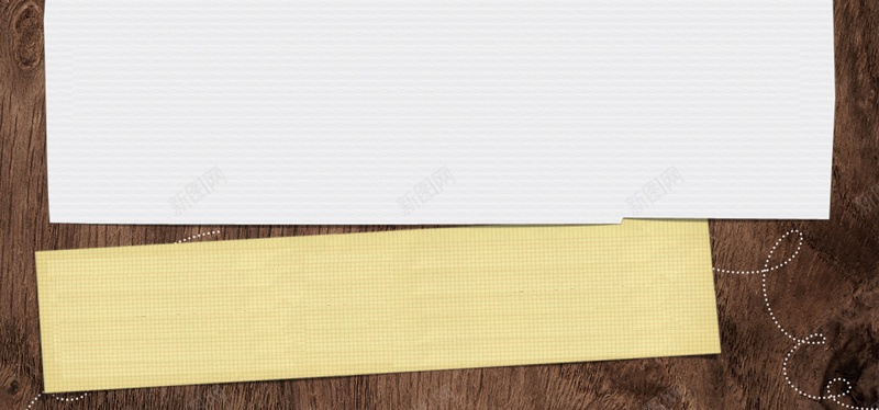 木底纹白色的条纹纸和黄色的方格纸背景