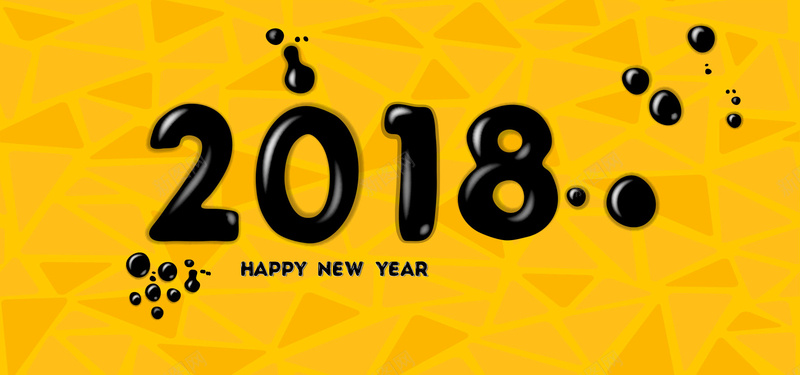 2018创意黄色banner背景