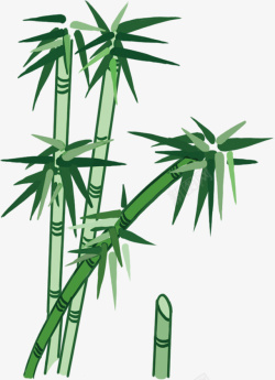 卡通可爱绿色竹子素材
