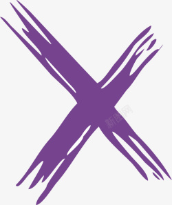 矢量紫色笔刷素材